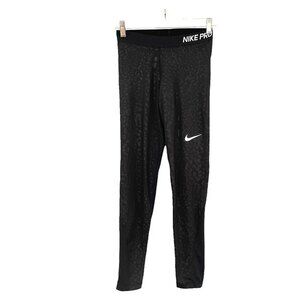 Nike leggings black pro full length hypercool womens animal print medium